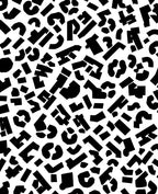 Abstract Black White Geometric Pattern Rug