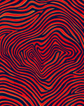 Bold Red Gold Wavy Stripes Rug
