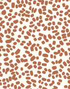 Abstract Brushstroke Pattern Terra Cotta Rug