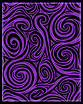 Vibrant Purple Swirl Abstract Design Rug