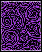 Vibrant Purple Swirl Abstract Design Rug