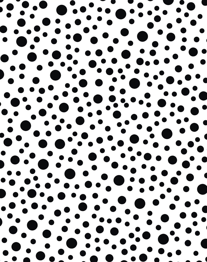 Abstract Black Dot Pattern Rug