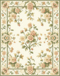 Classic Floral Vine Scroll Pattern Rug