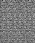 Intricate Black White Organic Abstract Pattern Rug