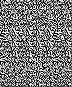 Intricate Black White Organic Abstract Pattern Rug