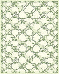 Green Vine Lattice Pattern Rug