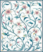 Whimsical Floral Vine Pattern Rug