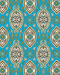 Azure Medallion Floral Ornament Rug
