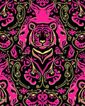 Bold Tiger Floral Pattern Rug