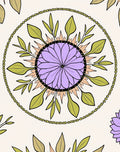 Floral Mandala Design In Cream Rug
