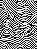 Abstract Black White Wavy Stripe Design Rug