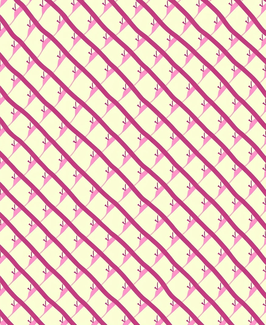 Pink Diagonal Stripes Pattern Rug