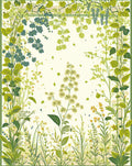 Verdant Floral Vine Pattern Rug