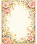 Pastel Floral Vine Scroll Rug
