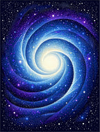 Deep Space Galaxy Spiral Swirl Rug