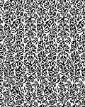 Abstract Organic Black and White Pattern Rug