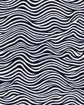 Abstract Wavy Stripes Pattern Rug