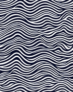 Abstract Wavy Stripes Pattern Rug