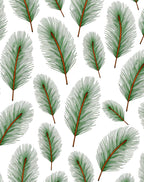 Green Pine Needle Arrangement Rug