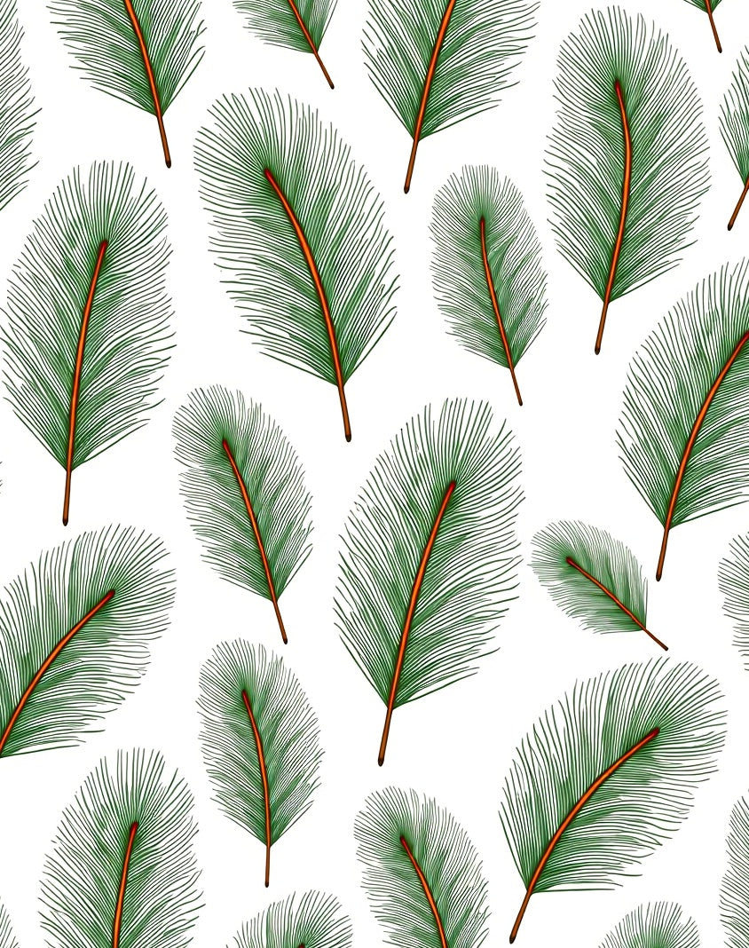 Green Pine Needle Arrangement Rug