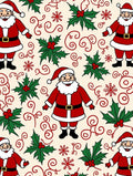 Festive Santa Holly Pattern Rug