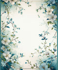 Coastal Floral Vine Silhouette Rug