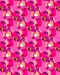 Bold Abstract Pink Floral Pattern Rug