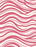 Pink Waves Pattern Rug