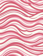 Pink Waves Pattern Rug