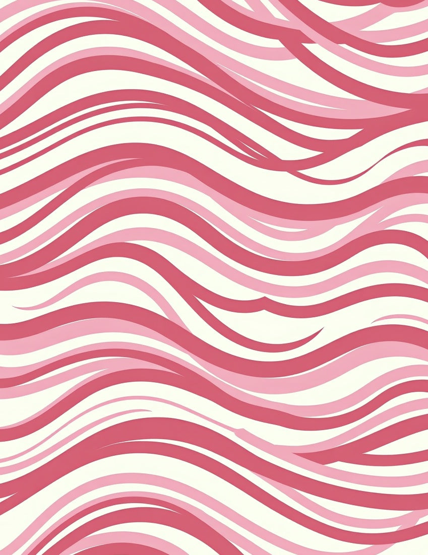 Pink Waves Pattern Rug
