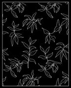 Floral Outline Abstract Pattern Rug