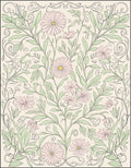 Floral Swirls And Petal Pattern Rug