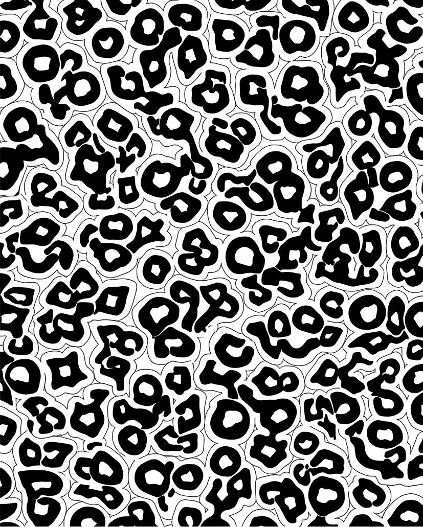 Bold Black White Animal Spots Rug