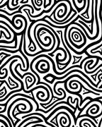 Abstract Swirls Lines Pattern Rug