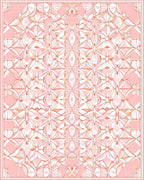 Pink Petal Geometric Art Deco Rug