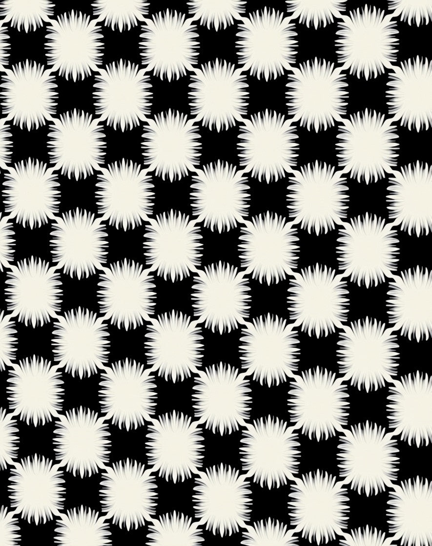 Checkerboard Bloom Pattern Rug