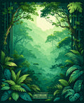 Lush Tropical Forest Vista Rug