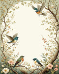 Charming Birds and Cherry Blossoms Rug