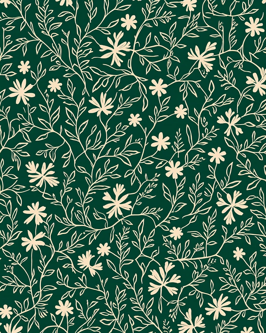 Viney Floral Pattern With Cream Accents Rug