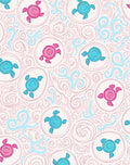 Cute Turtle Pattern with Swirls Rug