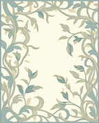 Art Nouveau Floral Vines Design Rug