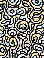 Abstract Swirls Triangles Pattern Rug