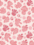 Playful Pink Floral Abstract Pattern Rug