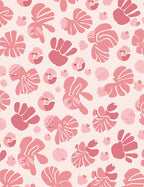 Playful Pink Floral Abstract Pattern Rug