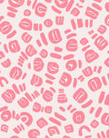 Playful Pink Abstract Brushstroke Pattern Rug