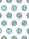 Floral Bloom Pattern with Teal Accents Rug