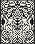 Bold Black White Flowing Waves Rug