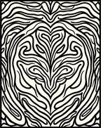 Bold Black White Flowing Waves Rug