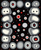 Abstract Organic Eye Pattern Rug