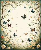 Whimsical Butterfly Garden Inspired Design Rug